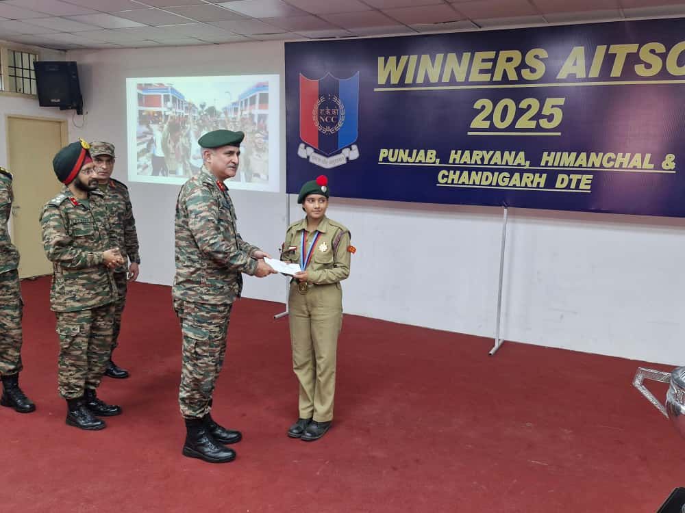 सर्जेंट सहजदीप कौर ने नई दिल्ली में आयोजित ऑल इंडिया टीएससी कैंप में गोल्ड मेडल जीता