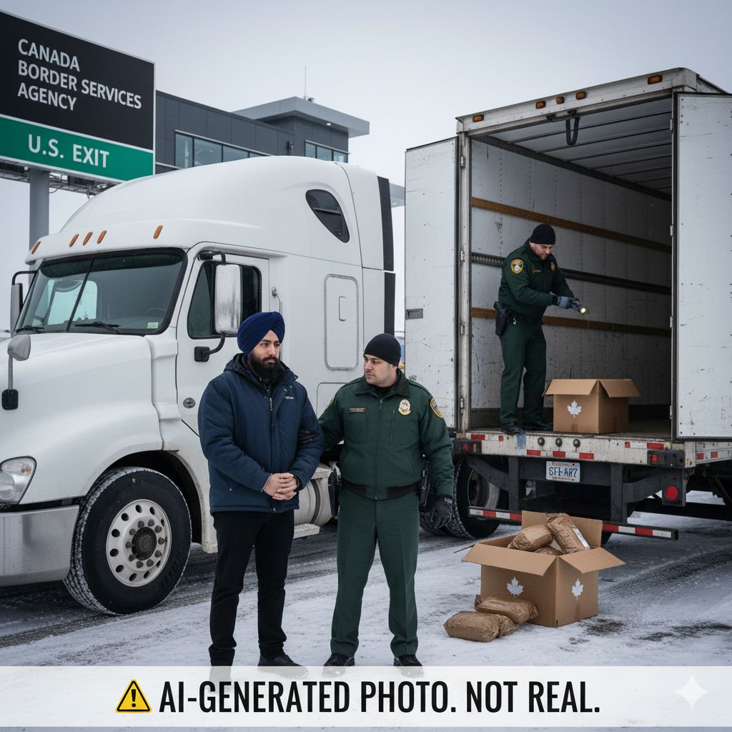 🇨🇦 ਕੈਨੇਡਾ ‘ਚ ਵੱਡੀ ਕਾਰਵਾਈ: ਪੰਜਾਬੀ ਟਰੱਕ ਡਰਾਈਵਰ ਡਰੱਗ ਤਸਕਰੀ ਦੇ ਦੋਸ਼ਾਂ ‘ਚ ਗ੍ਰਿਫ਼ਤਾਰ